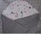 BotoBaby ★ Zweilagige Babydecke mit Namen und Datum Bestickt ★ Minky ★ Baumwolle ★ Füllung ★ (Grau - Herzen, 90 x 90 cm - Babyschale)