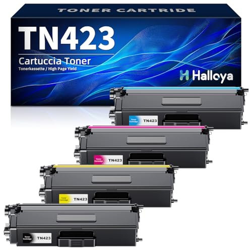 Halloya TN423 TN-423 TN-423BK TN421 Tonerkartusche Kompatibel für Brother MFC-L8690CDW HL-L8260CDW DCP-L8410CDW HL-L8360CDW MFC-L8900CDW TN-423C TN-423Y TN-423M (4er-Pack)