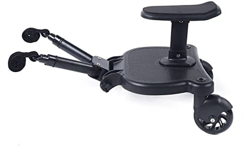 TONFEION BugyKido Buggy Board mit Sitz, Trittbrett für Kinderwagen Universal, Tragbares Kiddy Board Trittbrett, Kompatibel mit Über 99% der Kinderwagen, für Kinder von 3 bis 7 Jahren (25 kg)