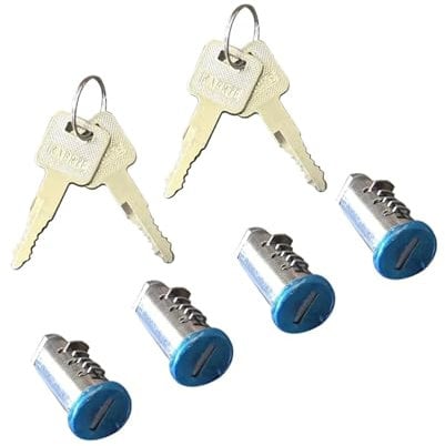 KESKPAMH Set Of 4 Roof Bar Rack Box Barrel Locks & 4 Keys Compatible With Roof Bars & Cycle Carriers