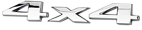 Chrom 4 x 4 Auto Logo Aufkleber Emblem Aufkleber für Jeep Dodge Ford Truck für Jeep Grand Cherokee Wrangler Compass (Silber)