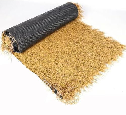 Künstliches Strohdach, Mexikanische Stil Reetdach Palmgras Rolle, Entenblindgras, Synthetisches Strohschuppendach, Gefälschtes Strohdach, Für Die Dekoration Von Gartenzäunen(1x16m(3.28x52.49ft))