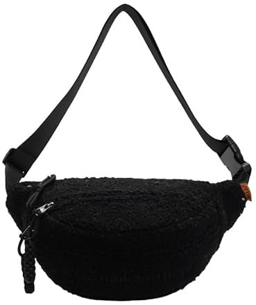 GETBSTOOP Teddyfell-Tasche, weiche, modische Hüfttaschen, lässige, vielseitige Hüfttasche, Verstellbarer Gürtel, Umhängetasche, Teddy-Tasche, Bauchtaschen, Gürteltasche, for Mädchen, Frauen,