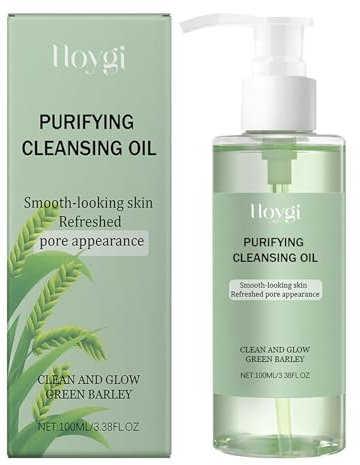 100 ml Desmaquillante Facial, Desmaquillante Suave de Trigo. Desmaquillante Oil,Aceite Limpiador Facial Limpieza Profunda,Hierbas Verdes Desmaquilla, Apto para todo tipo de pieles