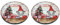 Acan Tradineur - Pack de 2 bajoplatos Redondos Reutilizables de plástico, Plato Llano Decorativo, Bandeja para presentación de Dulces, Navidad, turrón, Pasteles (Duende - Ø 33 cm)