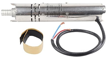 ANKROYU DC-Tauchpumpe, bürstenlose elektrische Solar-DC-Wasserpumpe aus Edelstahl, bürstenlose Tauchpumpe für Solarbrunnen-Fischteich (S122T-20)