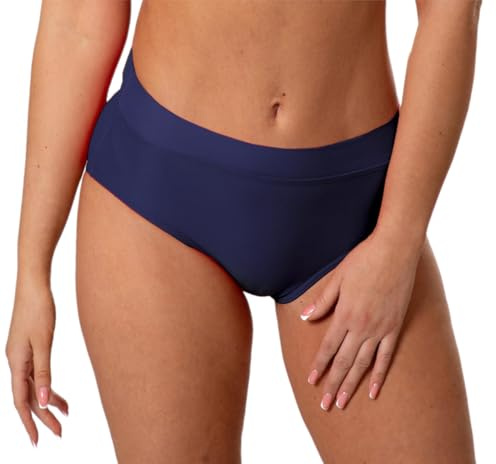 Aquarti Damen Bikinihose High Waist mit Umschlagbund | Aquarti Damen Unterteil Badehose