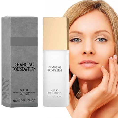 Merodacosmetics Foundation Changing Foundation With Spf 15,2025 Neue Foundation Color Changing,Farbwechselnde Foundation FüR Reife Haut,Damen Make Up Foundation(1 STÜCK)