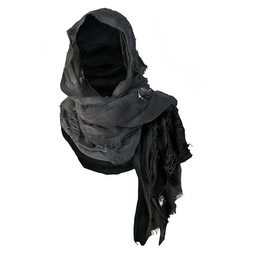 Proumhang Châle à Capuche avec Broche Viking – Écharpe Médiévale, Cape Renaissance pour Cosplay. Accessoire Unisexe,Parfait pour Costumes Historiques ou Style Bohème,Taille Unique