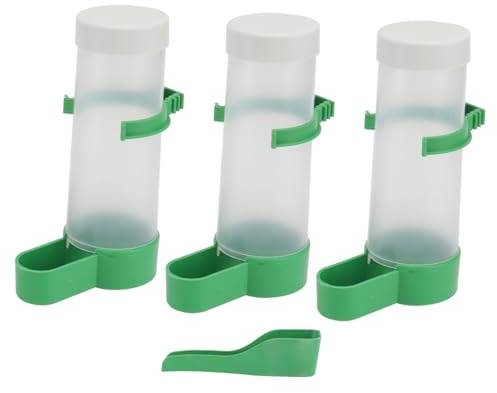 VILLFUL Teiliges Vogel trinkbrunnen aus Robustem Kunststoff Automatischer Wasserspender mit Abnehmbarem Design Leicht zu Reinigen Installieren Geeignet für Voliere und Vogelkäfig