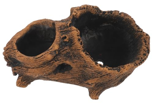 Toddmomy Maceta de Cemento Forma de Tronco Vintage para Suculentas y Bonsáis, Decoración Rústica Adecuado para Interiores y Exteriores, Contenedor de Flores Decorativo