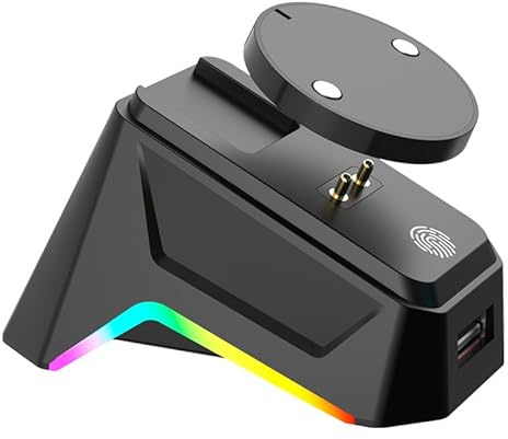 Wireless Magnetic Charging Station for Logitech Mouse G502 / G502 Hero, G703 (Hero) G903 (Hero), G403, G Pro Wireless 1/2, G Prox Superlight 1/2, Charging Base System with Anti-Slip and LED