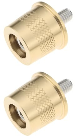 YINETTECH 1 Pair 12V Battery Short Brass Terminal Adapter D22X17.5 M6 Compatible with XS Power 580 Automotive Battery Taper Converter