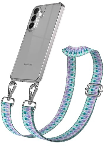 EAZY CASE Handykette - Verstellbares Taschenband kompatibel mit Galaxy S26 Plus, Schulterriemen, Handykordel mit Silikon Hülle, Umhängetasche, Einhorn Silber