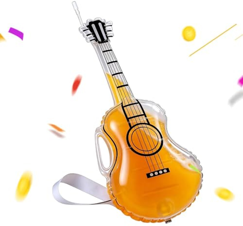 Caraffa per liquori, fontana per birra, originale, a forma di chitarra, 2,5 l, dispenser per bevande da festa, idea regalo per uomo, papà, bar, casa, compleanno, matrimonio