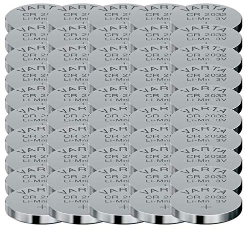 10-1000 (Lot de 50) Piles Bouton Varta 2032 Unique 50 x CR2032
