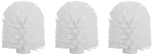 Weare Home 3 Stück Weiß Toilettenbürsten Bürstenkopf WC-Ersatzbürste WC-Bürste besteht aus Polypropylene Kunststoff,3er Pack für Toiletten WC