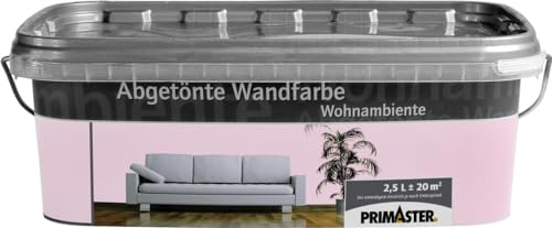 Primaster Wandfarbe Wohnambiente 2,5L Wildrose Matt Innenfarbe Deckenfarbe