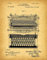 WallBuddy Vintage-Schreibmaschinen-Patentdruck, tragbar, Schreibmaschinen-Poster, Geschenk für Schriftsteller, Schreibmaschinen, Kunst (bis zu 50 x 70 cm), WB043 (8 x 10, Vintage)