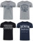 MUSTANG Herren T-Shirt 4er Pack Frontprint O-Neck Rundhalsausschnitt Kurzarm Regular Tee Shirt 100% Baumwolle Schwarz Weiß Grau Blau Grün, Größe:3XL, Farbe:Farbmix (P14)