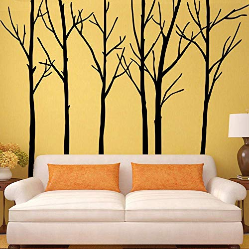 Grand Arbre Noir Stickers Muraux Pour Salon Décoration De La Maison Fond Pvc Avion Plante Murale Porte Bricolage Papier Peint Se Précipita Sale228 * 200 Cm