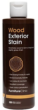 Exterior Wood Stain (Forest Green) - Quick Drying and Easy-to-Apply - Concentrated Wood Stain for Outdoor Wood, Garden Furniture, Windows & Cladding - 250ml