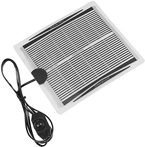 niCWhite Reptile Heating Mat, 5W Heat Pad Under Tank Warmer Terrarium Heated Pads with Temperature Control, Aquarium Heater Mats for Reptiles Tortoise Snakes Lizard Gecko Hermit Turtle, 7.1 x 5.9