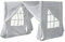 CLIPOP 4 Ersatz-Seitenteile für Gazebo, wasserdichter Sonnenschutz 210D Oxford Cloth Ersatz-Zeltwandpaneele mit 2 Fenstern, austauschbare Seitenteile für 2 x 2M Gazebos (Weiß)