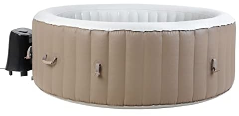 BeneoSpa NEU Tragbarer aufblasbarer Whirlpool für 4 Personen, Spa, Braun-weiß