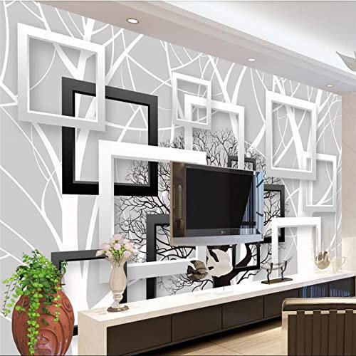 YABAOST Selbstklebendes Wandbild 380X360Cm 3D Wandtattoo Wandsticker Schlafzimmer Einfach Kreativ Quadratisch Wanddeko Wandaufkleber Wohnzimmer Tapete Wasserdichtes Pvc Wandbild Hintergrund