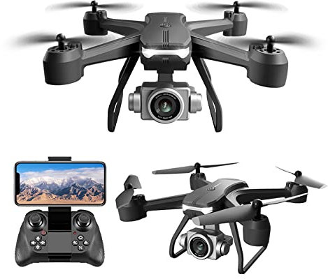 6K Large Drones with cameras are for beginners With Camera, Dual Camera Quadcopter Long Endurance Drones with cameras are for beginners Remote Control Aircraft With 3 Battery, Headless Mode,