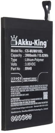 Akku kompatibel mit Xiaomi BN48 - Li-Polymer 3900mAh - für Redmi Note 6 Pro, 6 Pro Dual SIM, 6 Pro Global, 6 Pro Global Dual SIM, M1806E7TE, M1806E7TC