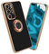 Cadorabo Hülle kompatibel mit Huawei P40 PRO Schutzhülle TPU Silikon Case mit Ring Design mit Kameraschutz Slim Kratzfest Weiche Gummi mit Rundumschutz Case Hülle für Huawei P40 PRO in Schwarz