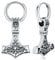 Men's Viking Earrings Silver 925 Viking Thor's Hammer/Viking Axe/Cross/Sword/Feather Viking Earrings Jewellery for Men, Sterling Silver, No Gemstone