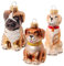 Krebs Glas Lauscha - Christbaumschmuck/Weihnachtszierfigur aus Glas - Glas-Hunde Set - Menge: 3 Stück - Farbe: Braun, Weiß und Dunkelbraun - Größe: 7-8 cm