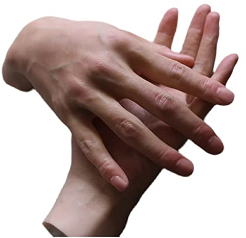 Modell zum Zeichnen Skizzieren Malen Alle Platin-Silikon-Simulation Männliches Handmodell Versendet in 30 Tagen Real Life Mold Requisiten Schmuck Fetisch Basketball TGZS001 (Color : 1 Pair Hand) (1