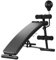GYMAX Sit-Up-Bank, klappbares & verstellbare Bauchtrainer mit Punchingball & Zuggurten, bis zu 100kg belastbar, Trainingsbank mit Kunstleder-Kissen, Fitnessgerät für Sit-ups & Beinheben, schwarz