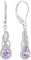 YL Unendlichkeit Knoten Tropfen Ohrringe 925 Sterling Silber Juni Geburtsstein Alexandrite Ohrringe für Damen