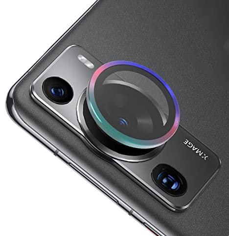 GIOPUEY Kamera Schutz für Huawei P60 Pro, [2 in 1 Material] Metallbordüre + Schutzglas, 360 Grad Schutz Kamera Linse für Huawei P60 Pro - Colourful