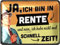 LANOLU Retro Blechschild Ruhestand - Geschenk zum Renteneintritt Männer - Lustige Rentner Deko zur Pensionierung und Rentenbeginn, 15x20cm