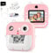 Kinderkamera Sofortbildkamera, Kamera für Kinder digitalkamera Kinder instant Camera 1080P 2,4 Zoll Bildschirm, Kamera Kinder sofortdruck mit Druckpapier & 32G TF Karte, Präsent für Kinder (Rosa)