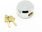 Lock de camioneta de servicio pesado, reemplazo de candado oculto de acero cromado de 73 mm con 2 llaves para puertas, camiones y expectativas