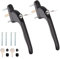 UPVC Window Handle Black WODSTA 2PCS Lockable Window Handle Aluminum White Universal Espag Handles with Key with 43mm Spindle Length for Indoor and Outdoor UPVC Window |Black|