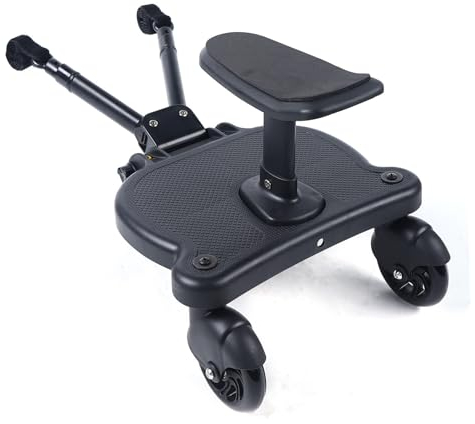 KEESUNG Buggy Board Kiddyboard, Trittbrett mit Sitz Bis 25KG Universal Zubehör Buggyboard Board Rollbrett für Kinder von 3 bis 7 Jahren, Sitze Zerlegen
