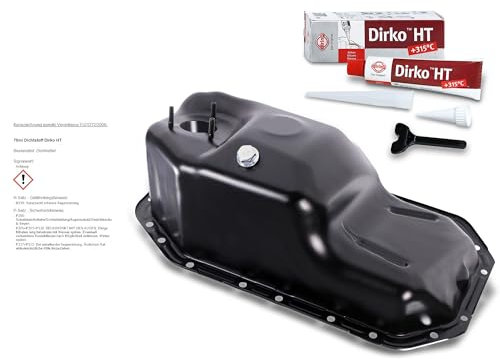 ATEC Germany 1x Ölwanne inkl. Ölablassschraube und Bohrung für Ölstandssensor + 1x 70ml Dichtstoff Dirko HT