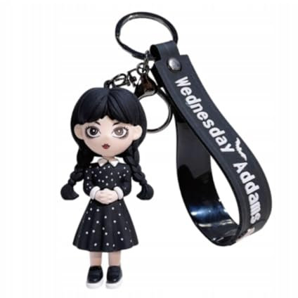 EZB Porte-clés Horreur Famille Addams | Idée cadeau pour hommes, femmes, garçons et filles | Porte-clés insolite, Noir , Taille Unique