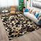 Teppich Wohnzimmer Leopardenmuster 140x200 cm Dauerhaft Waschbarer Heimdeko, Wasserdicht Schmutzabweisender Rutschfester Teppich für Schlafzimmer, Esszimmer - Gelb