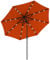Outsunny 2.7m Patio Garden Umbrella Outdoor Parasol Outdoor Market Table Umbrella with Tilt Crank and 24 LEDs Lights (Orange)
