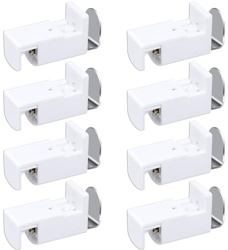 Prampe 8er Set Plissee Halterung, Plissee Ersatzteile Klemmträger, Universal Pfräger, Plissee Ohne Bohren Metall Klemmträger für Gespannt Plissees Fenster