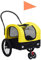 LAPOOH 2-in-1 Tier-Fahrradanhänger und Jogger, Hundeanhänger, Hundewagen, Hundefahrradanhänger, Comfort Wagon, Fahrrad Anhänger Tier, Fahradanhängerrad, Gelb und Schwarz